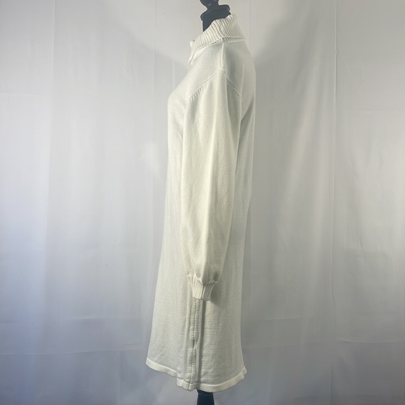 White Mid length white turtleneck sweater dress,Size XL - Picture 10 of 12
